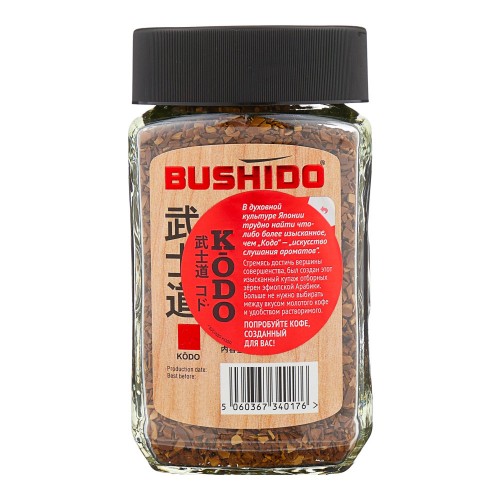 Кофе растворимый Bushido Kodo с молотым (95 гр)