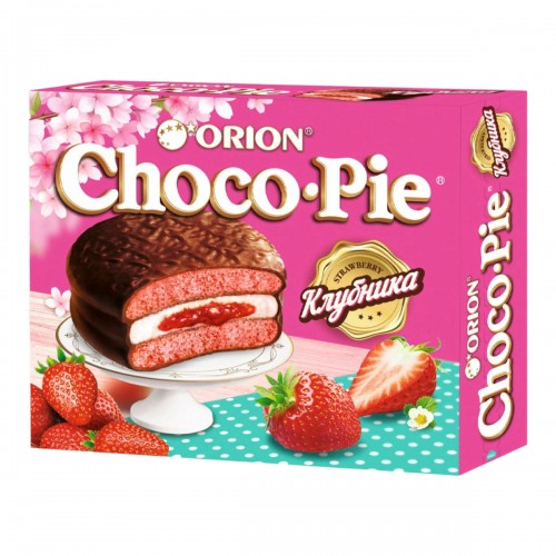 Пирожное Orion Choco-Pie Клубника (360 гр)