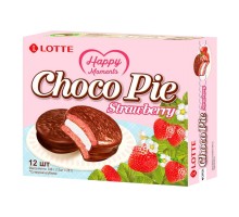Пирожное Lotte Choco Pie Клубника (336 гр)