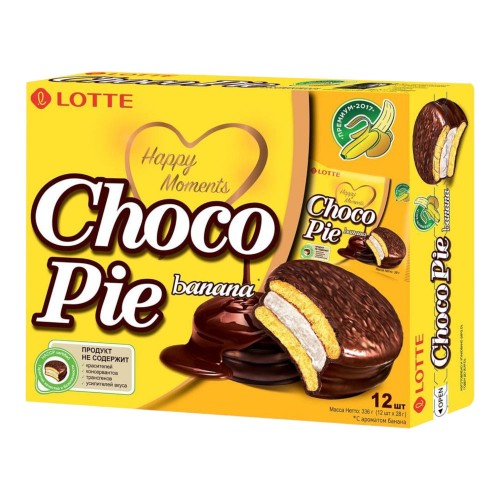 Пирожное Lotte Choco Pie Banana (336 гр)