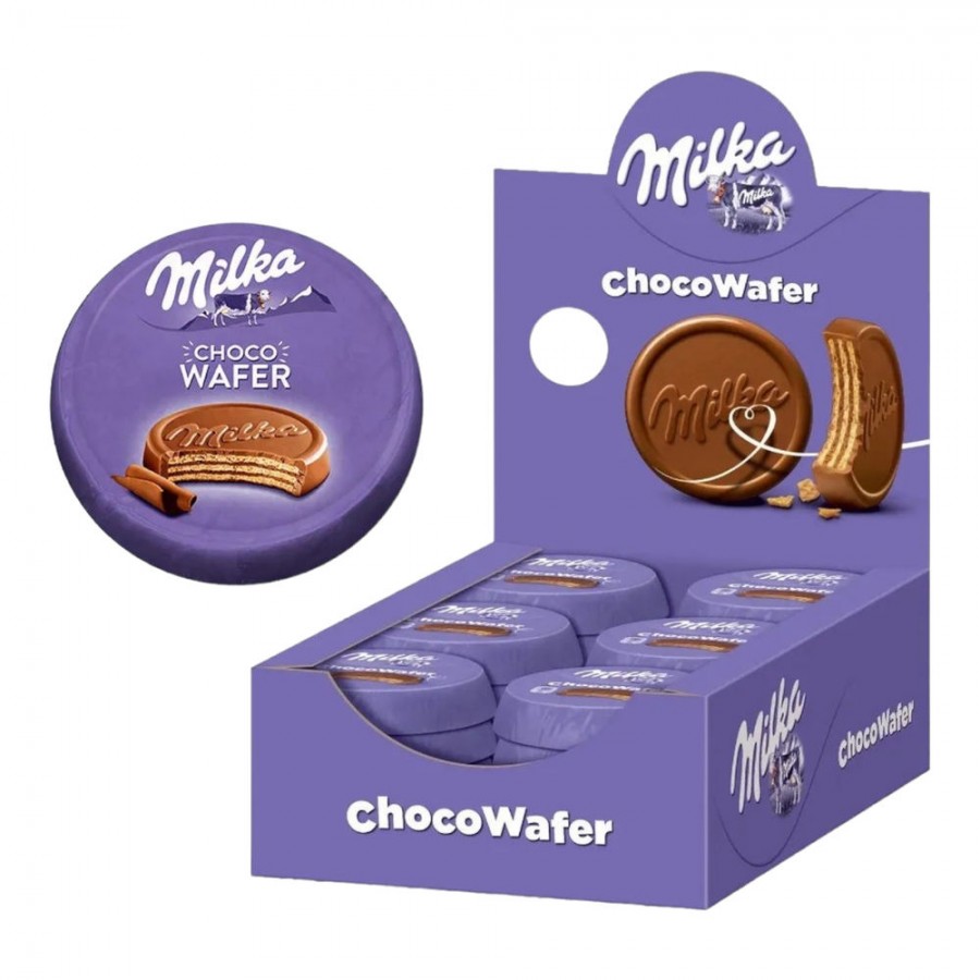 Choco wafer. Milka Choco Wafer. Вафли Milka 30. Вафли Milka Choco Wafer, 900 г, 30 шт. В уп., 30 уп.. Вафли Milka Choco Wafer 30г. (30шт).