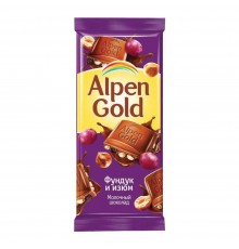 Шоколад Alpen Gold молочный Фундук и изюм