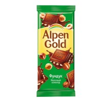 Шоколад Alpen Gold молочный с фундуком